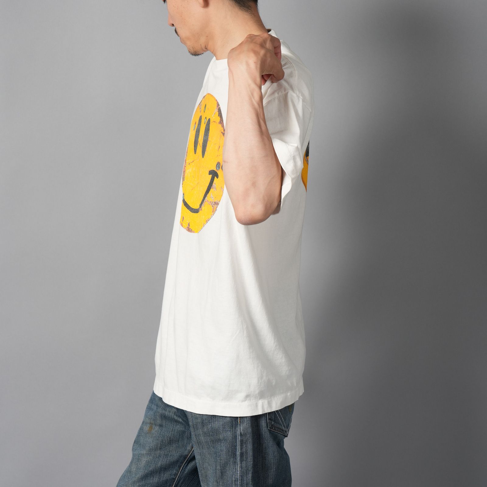 【ラスト1点】【コラボ】SM-HR1-0000-C02 / KLF_SS TEE / SMILE / WHITE / Tシャツ (ホワイト)