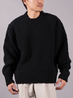 【定番アイテム】 BETA CREW-NECK SWEATER / ベータ クルーネックセーター (ブラック)