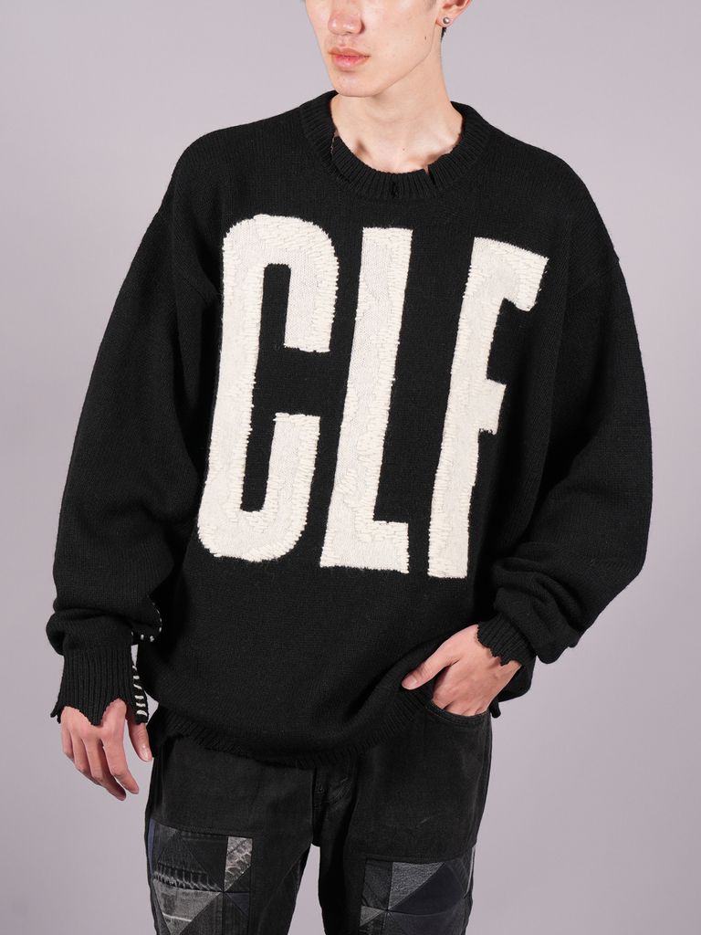 SAINT M×××××× - SM-A22-0000-033 / KNIT /CLF /BLACK / ウール 