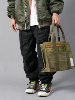 【残りわずか】TOTE BAG / トートバック[再構築] (カーキ)