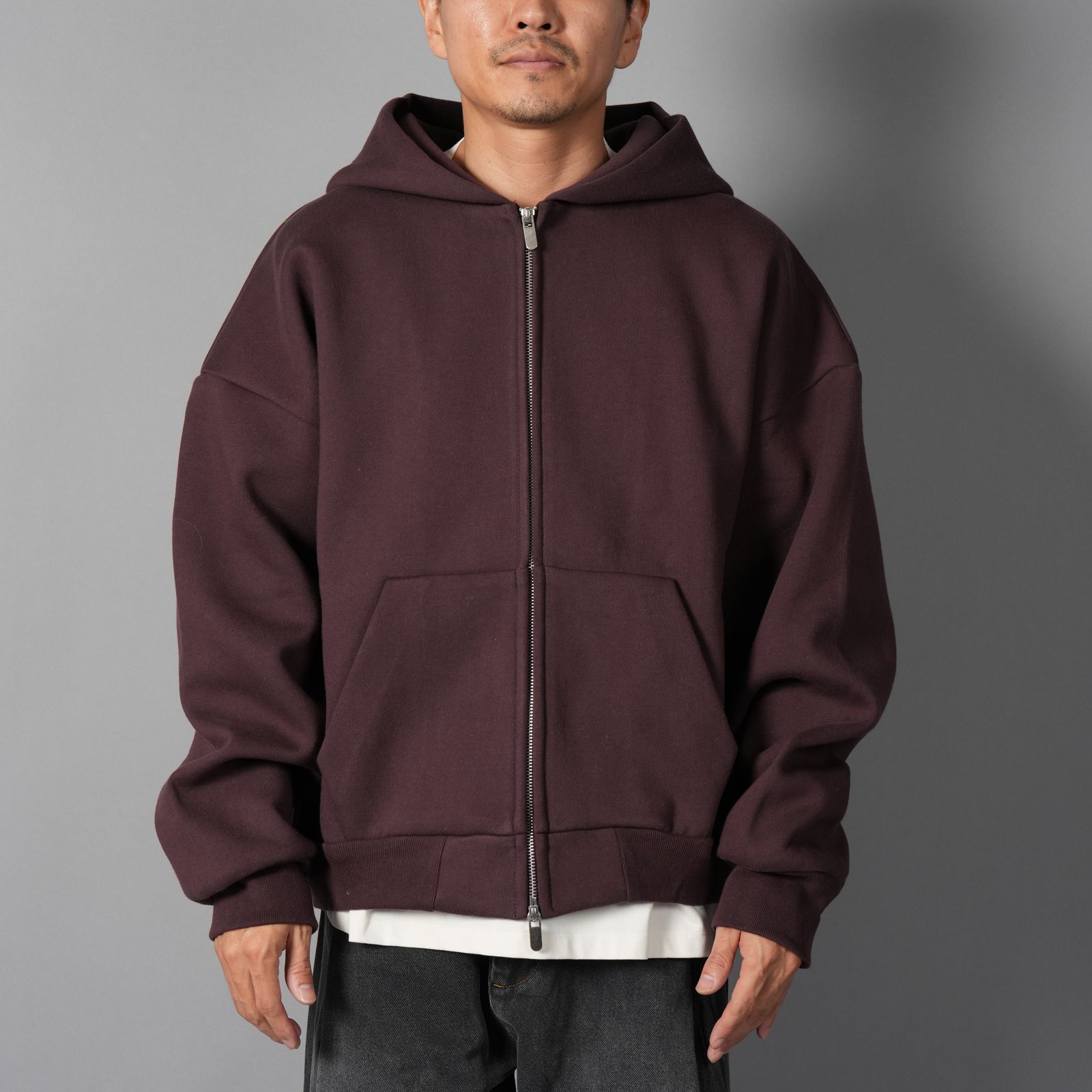 V2 ZIPPED HOODIE  / ジップフーディー (クランベリー)