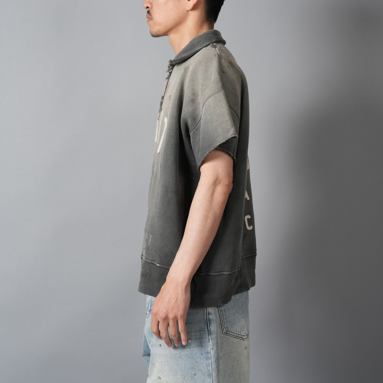 【ラスト1点】SM-MK8-0000-052 / SS HALF ZIP SWEAT / SAINT / CHARCOAL / ハーフジップスウェット(チャコール)