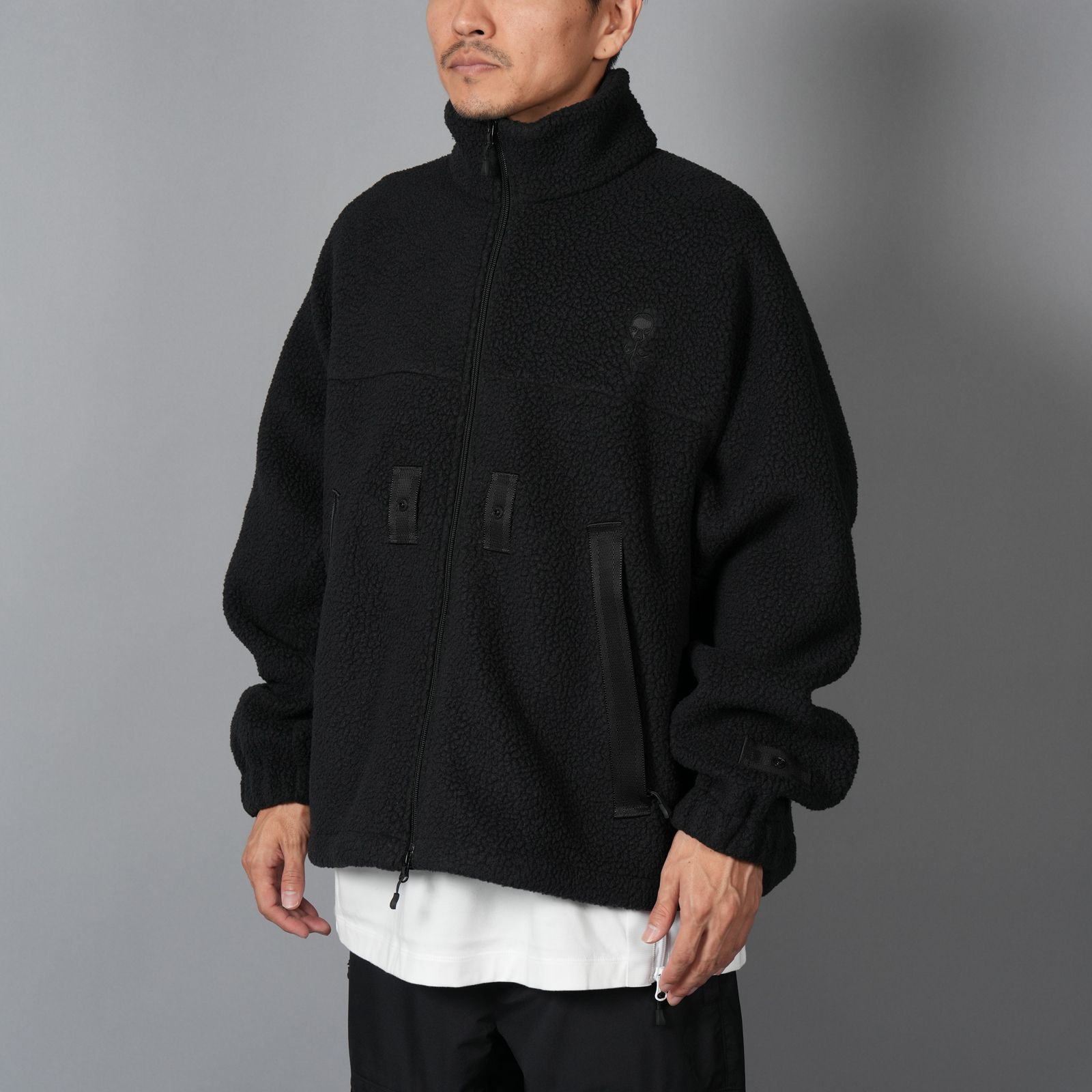 【限定】【D-VEC×ALMOSTBLACK】GORE-TEX 3L w/ POLARTEC DETACHABLE SHELL / マウンテンパーカ [防水・防風] (ブラック)