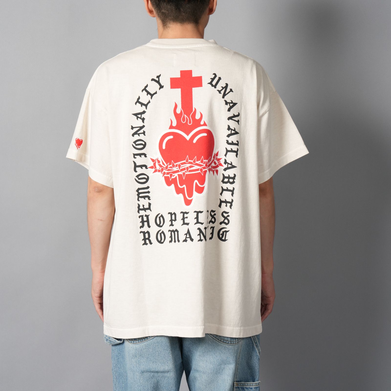 【ラスト1点】【コラボ】EU-HR1-0000-C05 / EU LOGO CL SS TEE / Tシャツ (アイボリー)