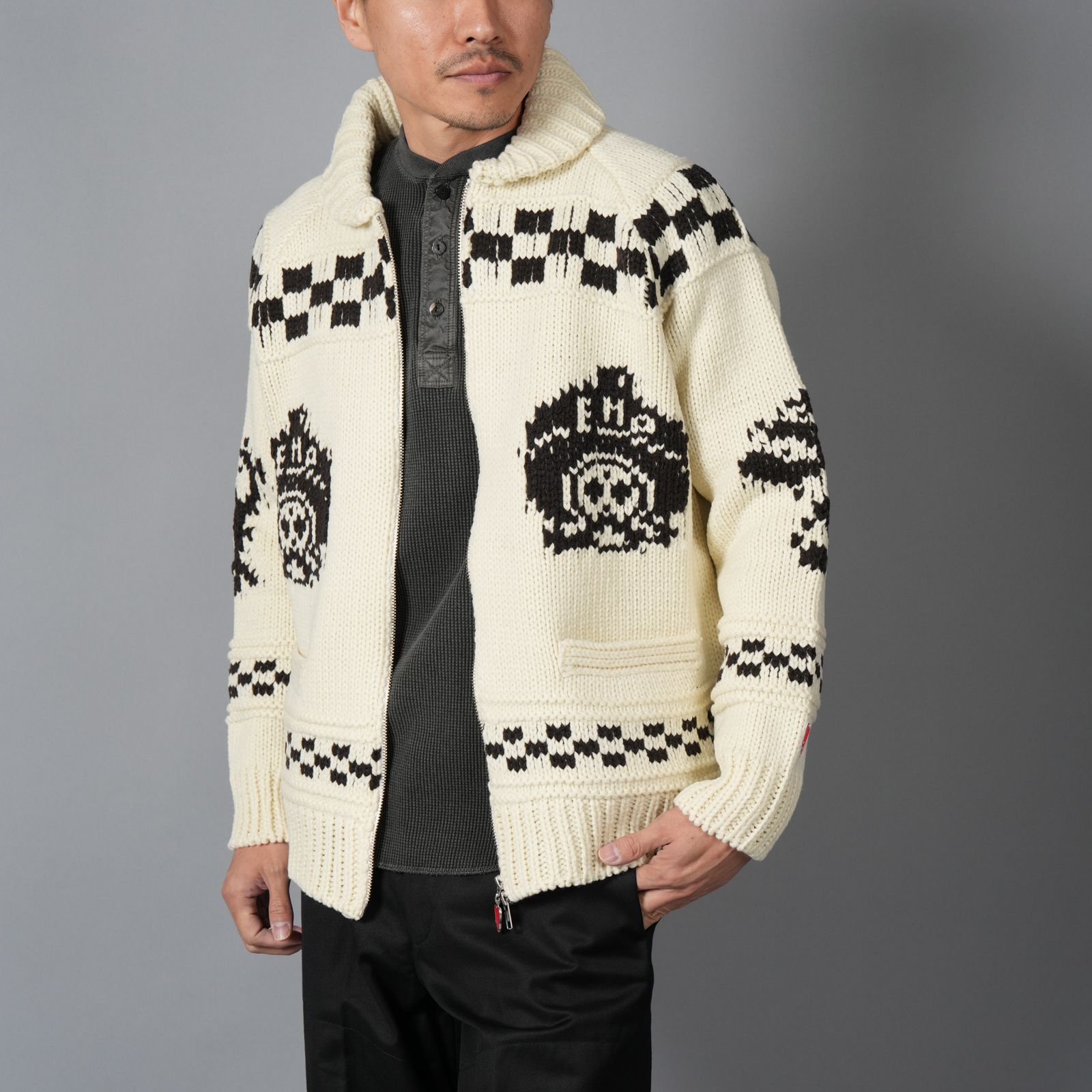 EU LATIN KNIT JACKET / ラテン ニットジャケット (アイボリー)