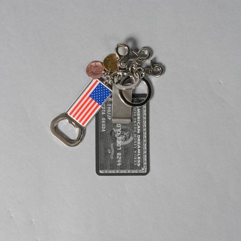 MONEY CLIP KEYRING (STELL) / マネークリップキーリング (シルバー/ブラック)