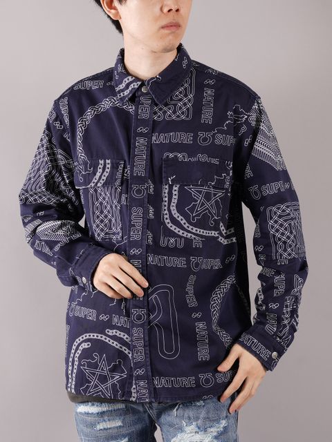 【ラスト1点】 SATANA L/S SHIRT / サタナ ロングスリーブシャツ (ネイビー)