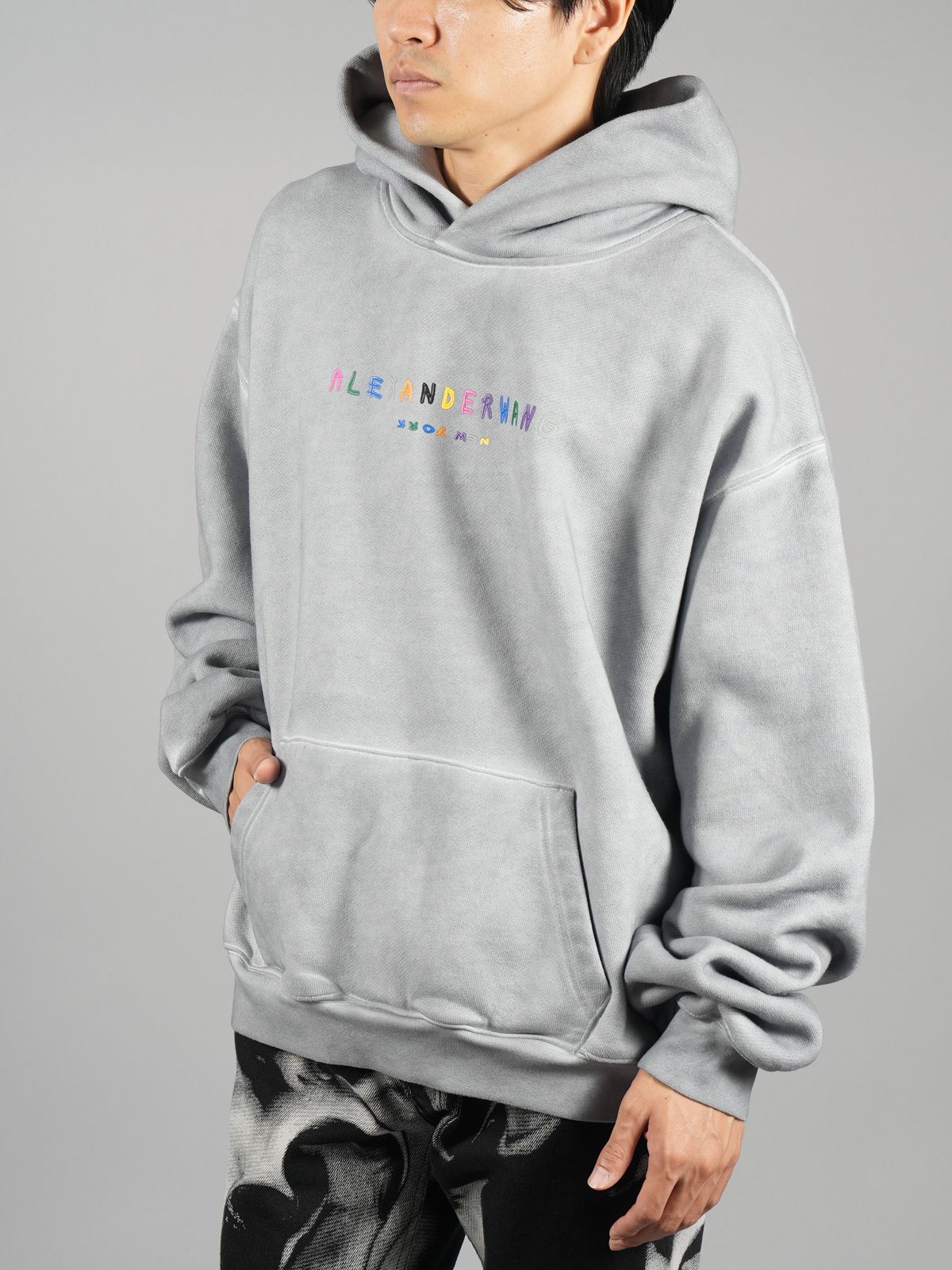 ALEXANDER WANG - 【ラスト1点】 SWEATSHIRT HOODIE WITH MULTICOLOR