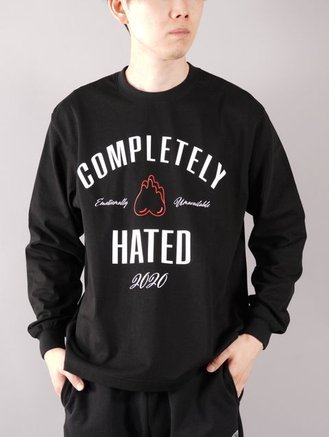 ラスト1点 / COMLETELY HATED L/S T / コンプリートリー ヘイテッド ロングスリーブT (ブラック)