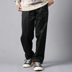【残りわずか】SM-YS8-0000-048 / WIDE PANTS / CHINO / BLACK / ワイドパンツ / チノパン (ブラック)