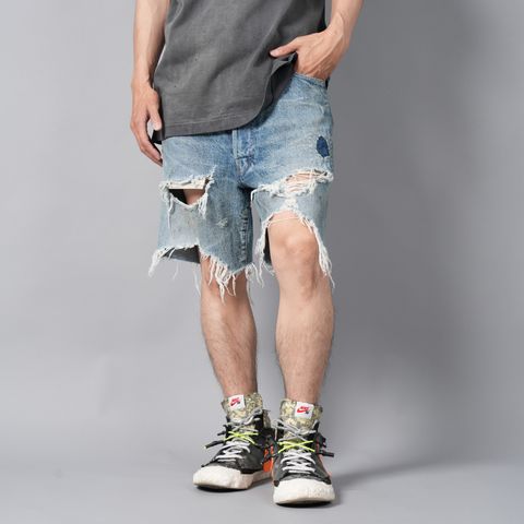 [5月18日(土)10時発売!!] SM-YS8-0000-054 / DENIM SHORTS / DAMAGE / BLUE / デニムショーツ (ブルー)