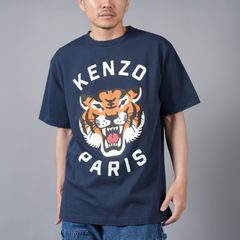 【残りわずか】'KENZO LUCKY TIGER' オーバーサイズ Tシャツ  [オーバーサイズ] (ミッドナイトブルー)