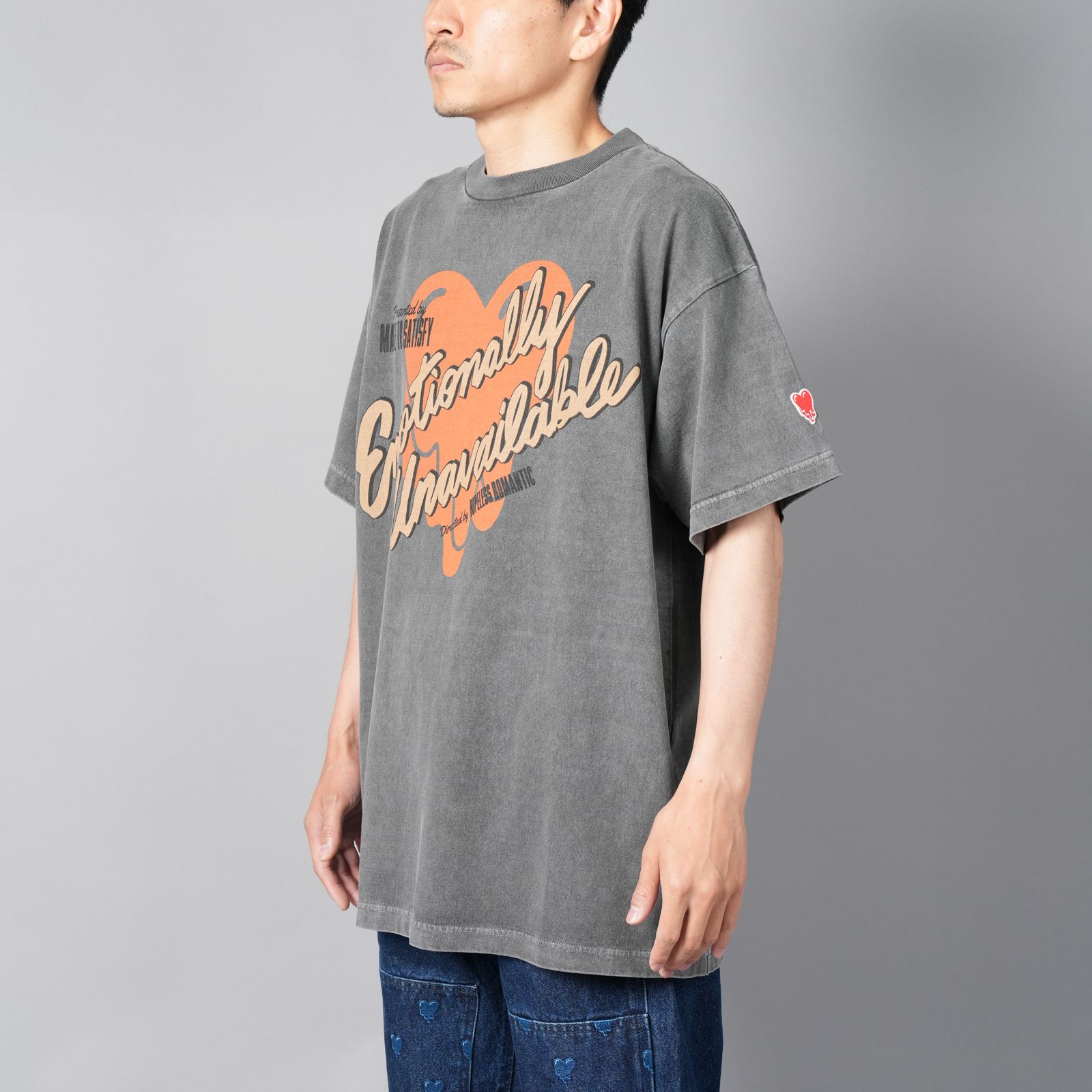 【ラスト1点】MADE TO SATISIFY TEE / メイドトゥーサティスファイ Tシャツ (ヴィンテージブラック)