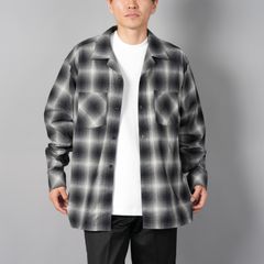 【ラスト1点】Box shirt / ボックスシャツ / ネルシャツ  (ブラック)