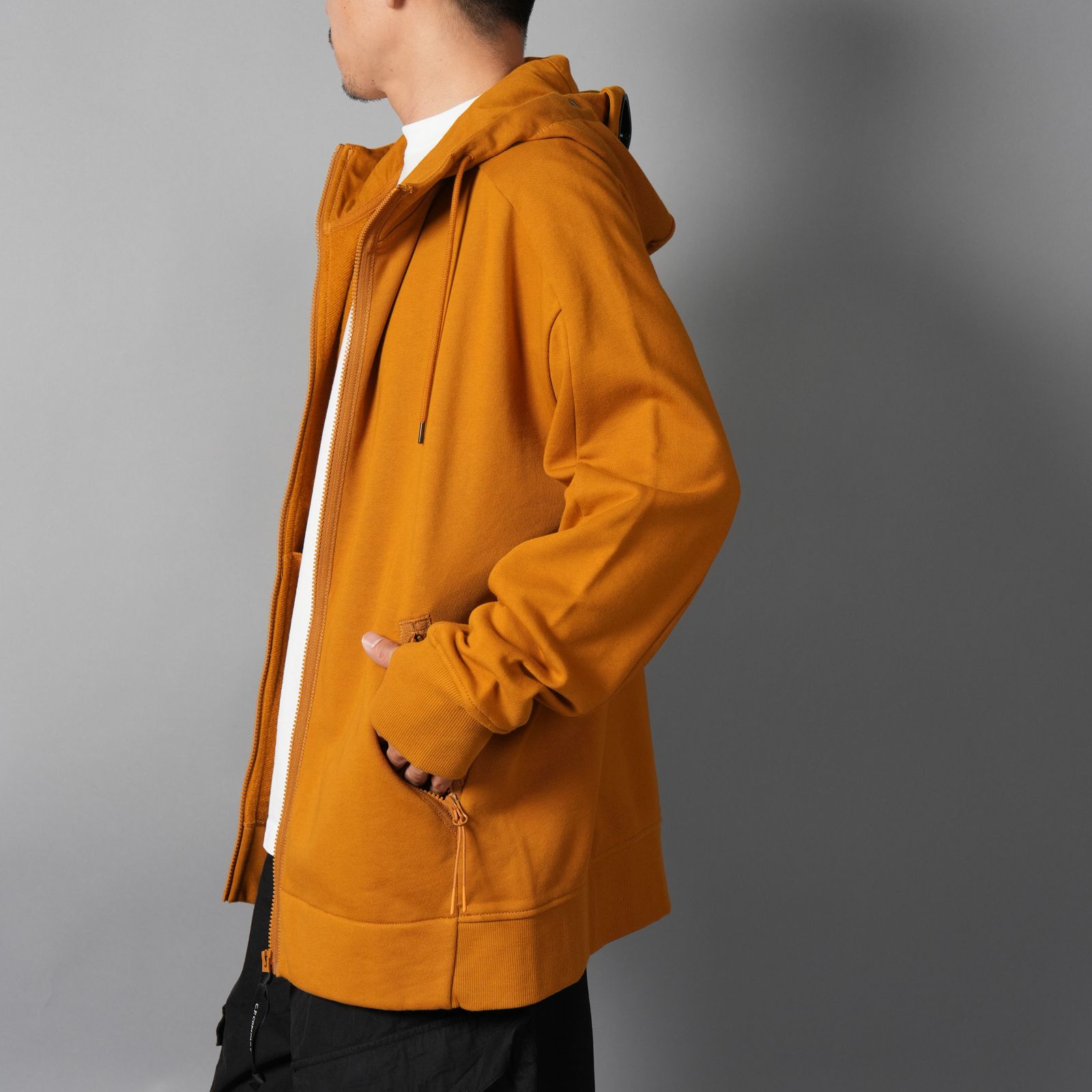 Diagonal Raised Fleece Goggle Zip Sweatshirt / ジップフーディー (バック・ソーン・ブラウン)