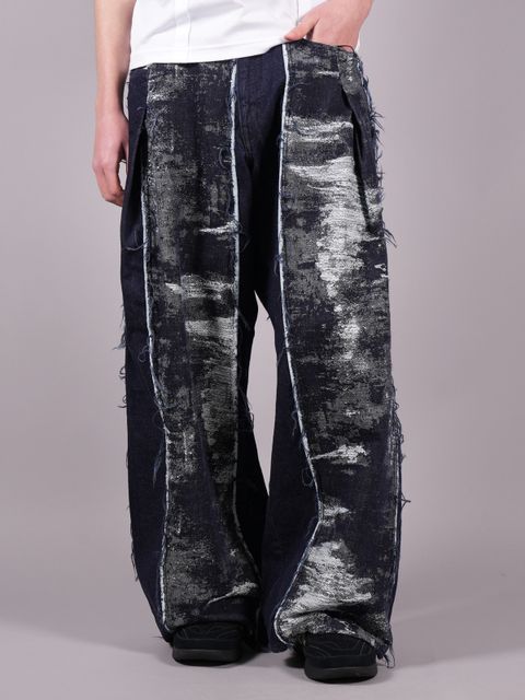 【ラスト1点】 DESIGN WIDE DENIM / デザイン ワイドデニム (ワンウォッシュ)