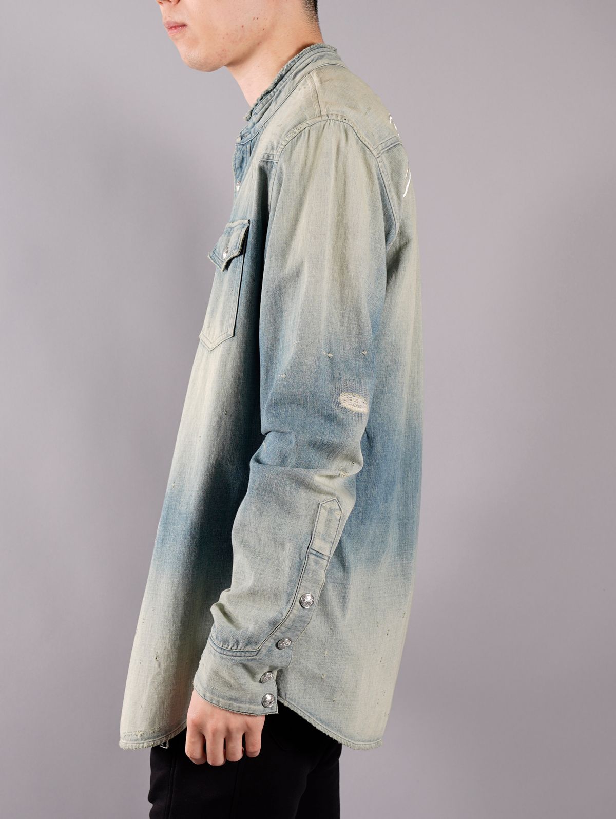 BALMAIN - 【ラスト1点】BH2 SHIRTS DENIM - デニムシャツ (長袖