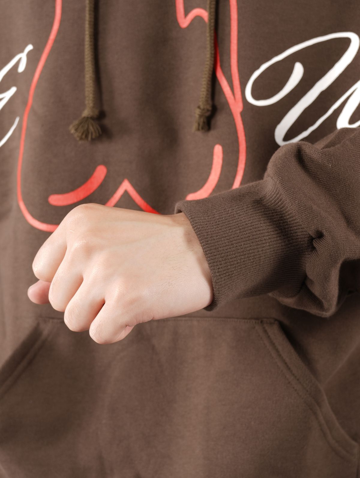 EU UPSIDE DOWN SWEAT HOODIE / アップサイドダウン スウェット フーディー (ブラウン)