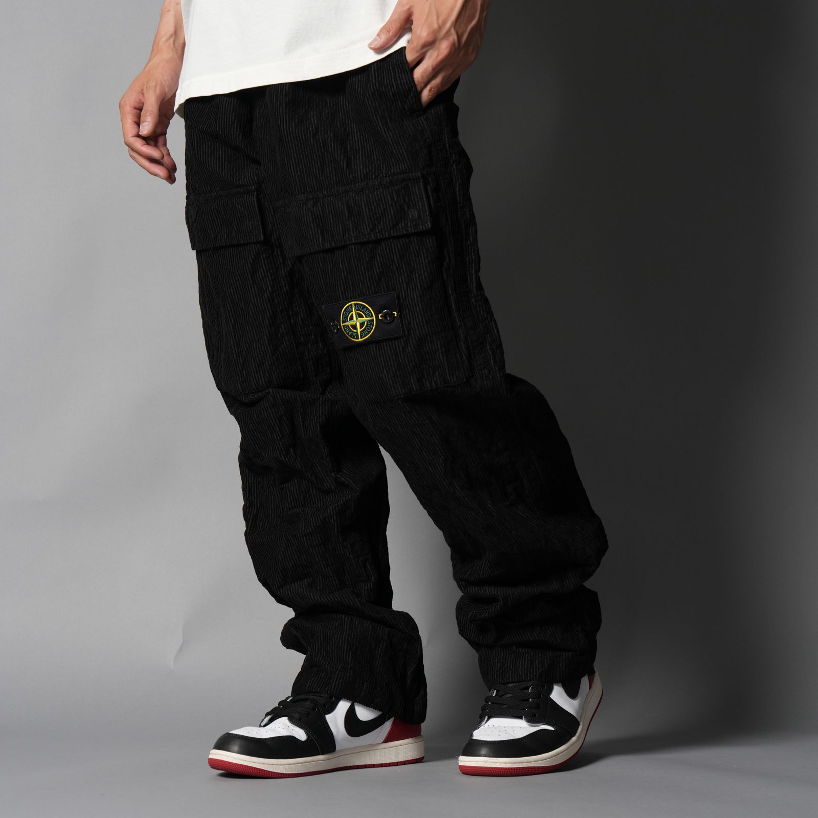 3100025 / WRINKLED CORDUROY 500-TC / コーデュロイパンツ [ルーズフィット](ブラック)