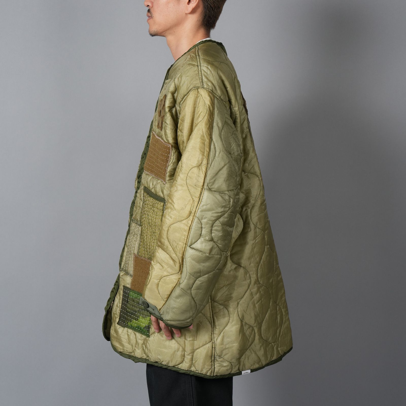 NO:2 / Rebuild U.S.ARMY M-65 Fishtail Parka Quilting Liner  / フィッシュテール パーカー キルティングライナー [古着リメイク](カーキ)