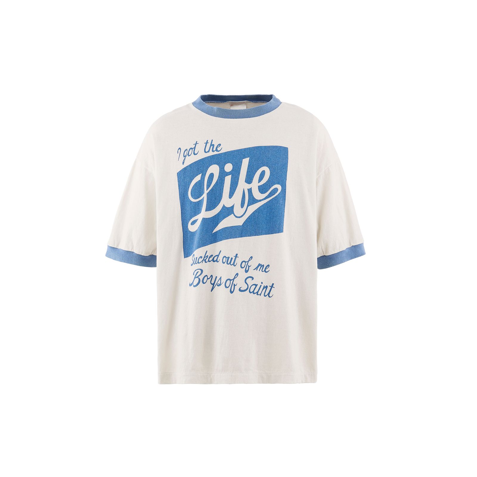 【コラボ】SM-MK8-0000-C16 / BOS_SS T-SHIRT / RINGER TEE / WHITE / Tシャツ  (ホワイト)