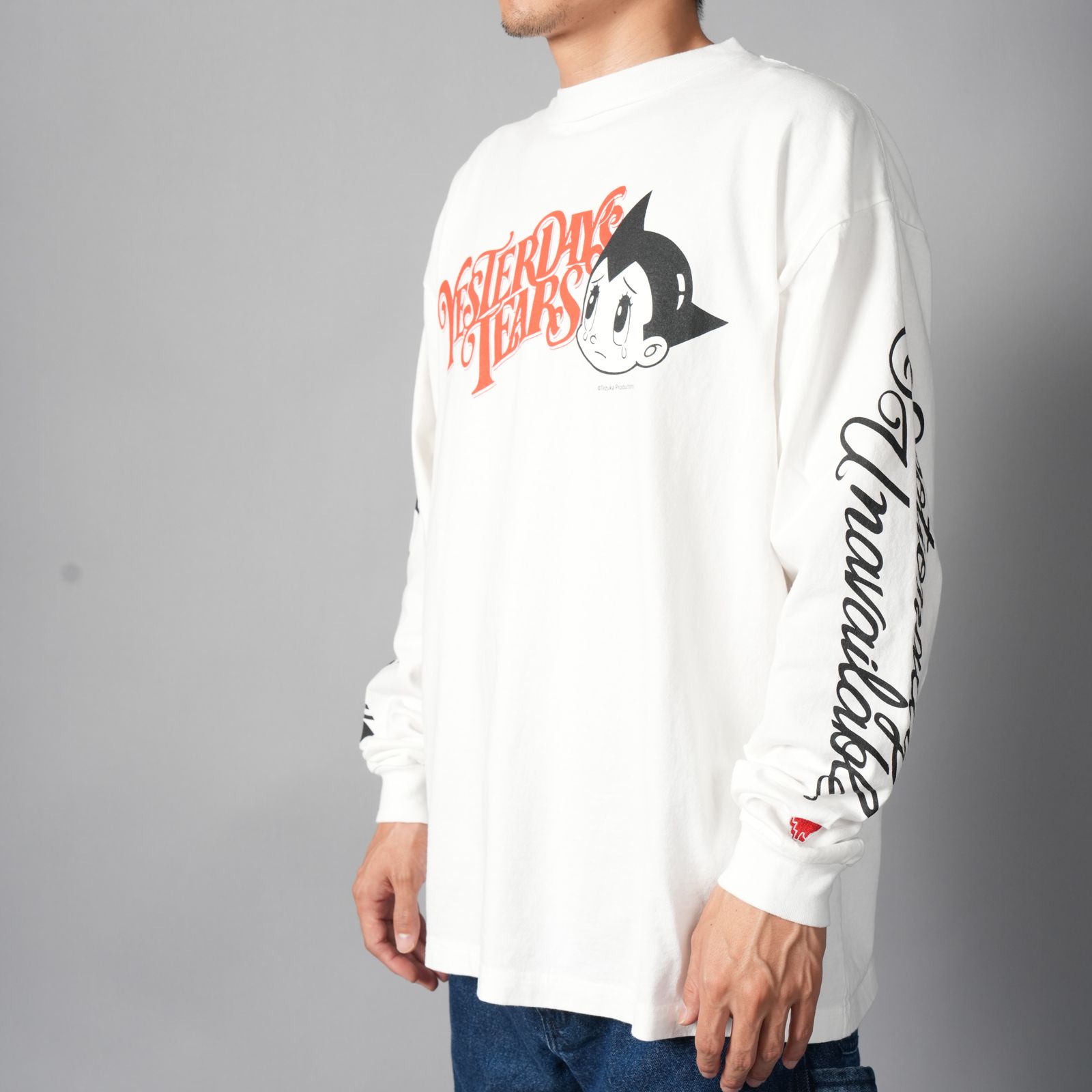 【コラボ】EU-MK1-0000-C10 / EU AB FAVE LS TEE  / BLACK / ロンT・カットソー (ホワイト)