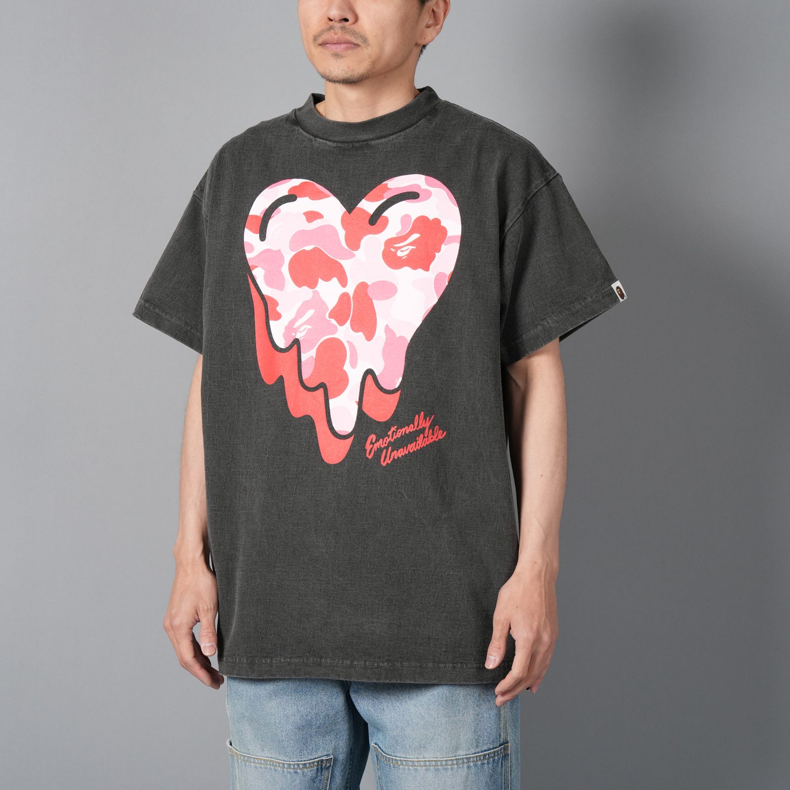 【残りわずか】【コラボ】EU-HR8-0000-C29 / EU BAPE CAMO SS TEE / BLACK / Tシャツ (ブラック)
