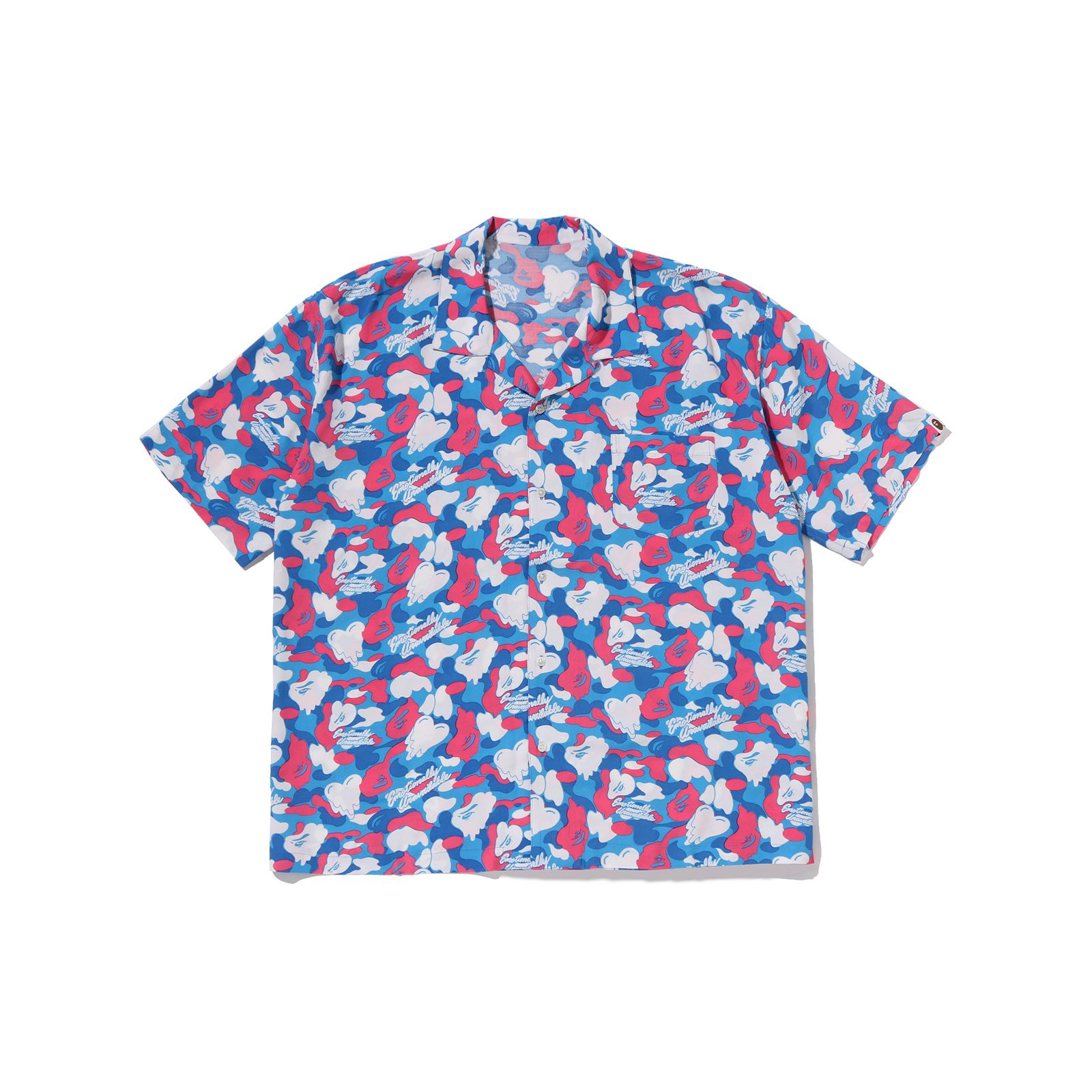 【コラボ】EU-MK8-0000-C03 / EU APE ALOHA SHIRT / BLUE / シャツ (ブルー)