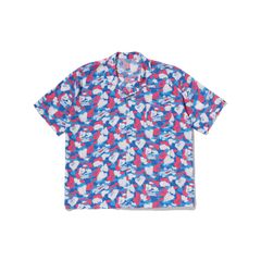 【コラボ】EU-MK8-0000-C03 / EU APE ALOHA SHIRT / BLUE / シャツ (ブルー)