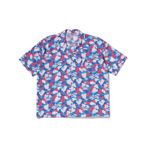 【コラボ】EU-MK8-0000-C03 / EU APE ALOHA SHIRT / BLUE / シャツ (ブルー)