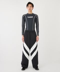 CHEVRON PUFFER NYLON TROUSER / ナイロントラウザー (ブラック/ホワイト)