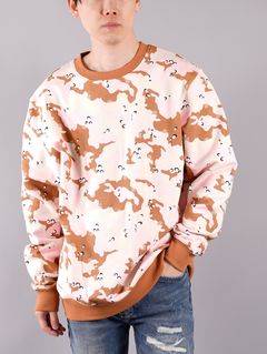 ラスト1点 / ICE-CREAM CAMO CREWNECK SWEAT / アイスクリーム カモ クルーネック スウェット (カーキ)