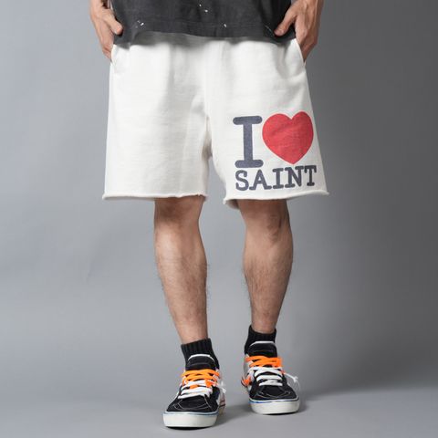 SM-MK8-0000-067 / SWEAT SHORTS / I LOVE SAINT / WHT / スウェットショーツ (ホワイト)