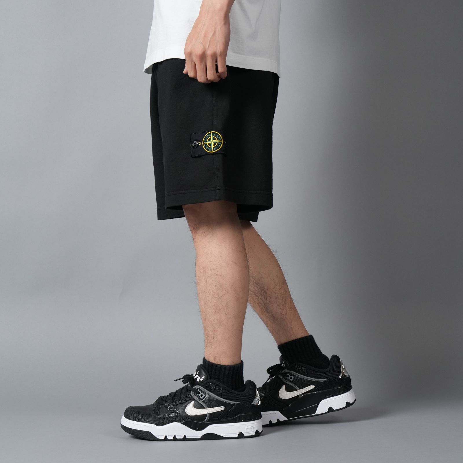 6200009 / BRUSHED ORGANIC COTTON FLEECE / スウェットショーツ(ブラック)