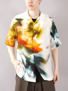 【ラスト1点】SILK SHIRTS / 定番シルクシャツ (半袖シャツ) / ホワイト
