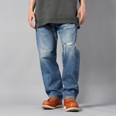 BASICKS x Vintage Levi's Heart Pocket Damage Denim / ハートポケットダメージデニム [32インチ] (ブルー)