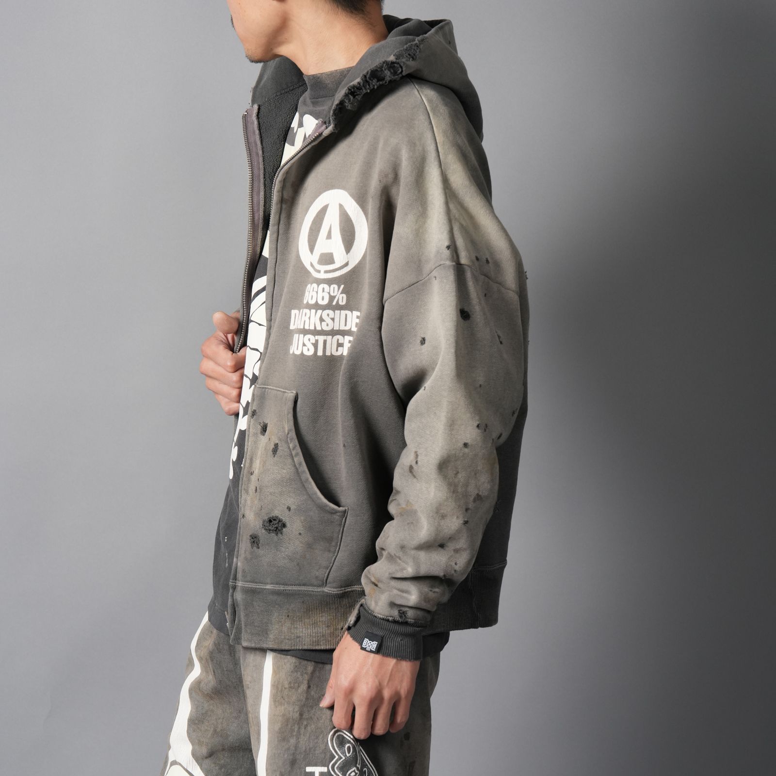 【コラボ】SM-MK8-0000-C32 / BH_ZIP HOODIE / SNT HUNTER / CHA / ジップフーディー(ブラック)