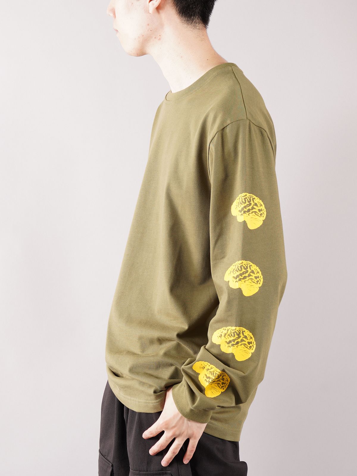 BRAIN L/S TEE / ブレイン ロングスリーブ Tシャツ (グリーン)