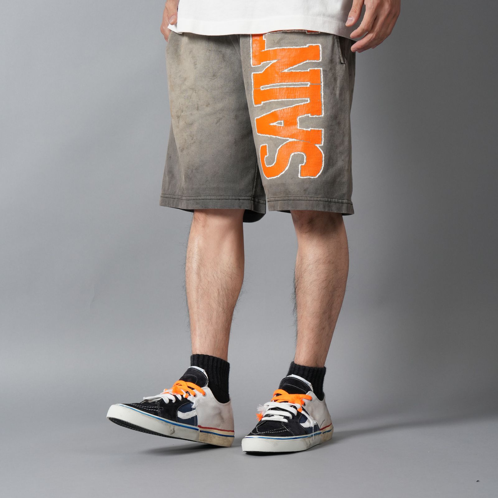 SM-MK8-0000-070 / EASY SHORTS / CUT SEW / CHARCOAL / スウェットショーツ  (チャコール)