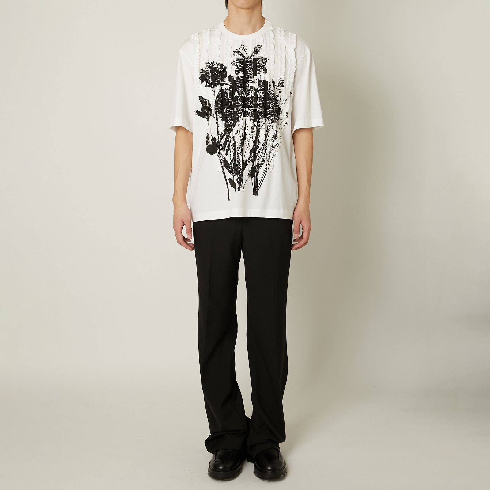 TAAKK - 【ラスト1点】RUFFLE PRINT JERSEY / ラッフルプリント TAAKK - 【ラスト1点】RUFFLE PRINT JERSEY / ラッフルプリント