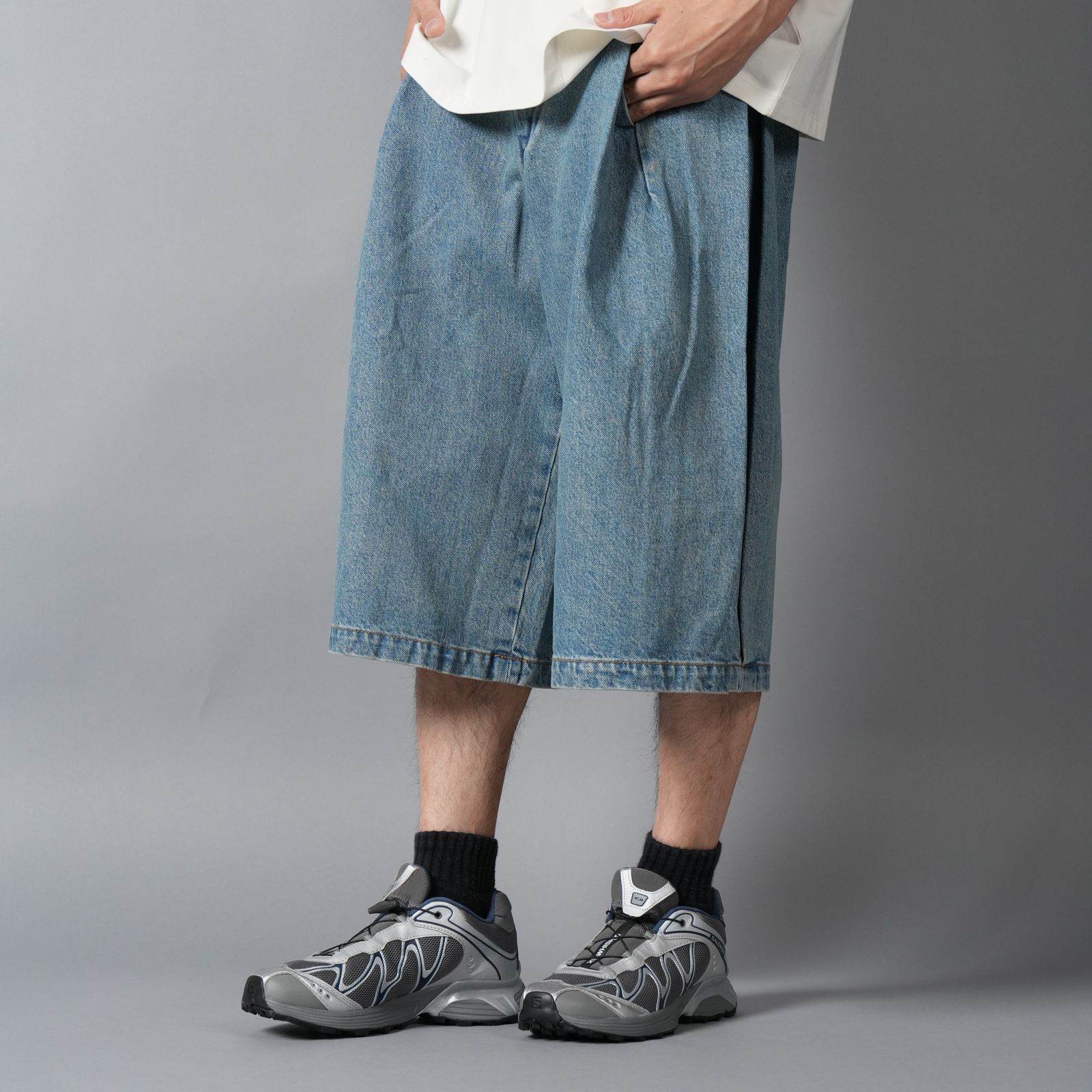 DENIM 410 BERMUDA JORTS / デニムショーツ (ヴィンテージタイブルーウォッシュ)