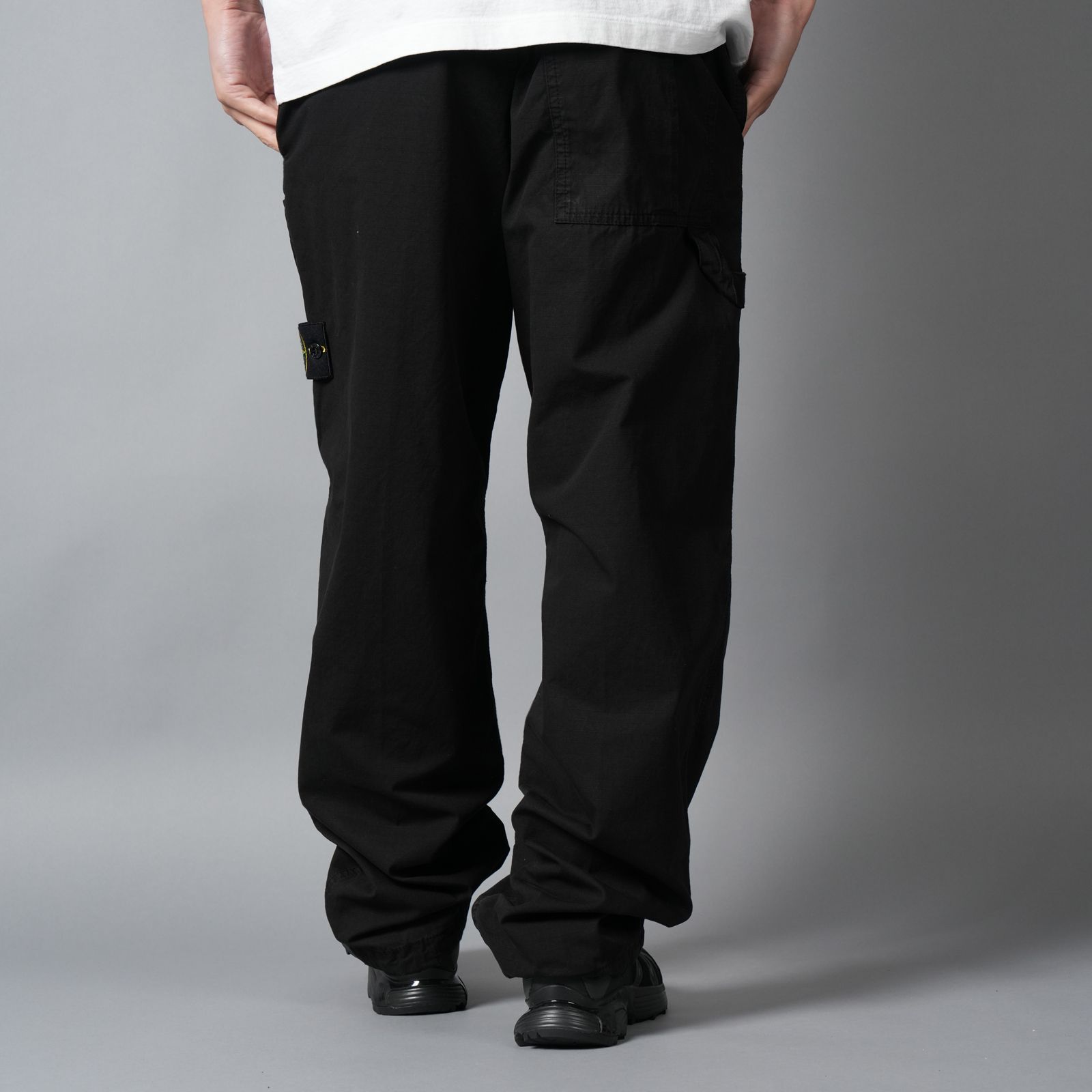 3100007 MERCERISED ORGANIC COTTON RIPSTOP / カーゴパンツ (ブラック)