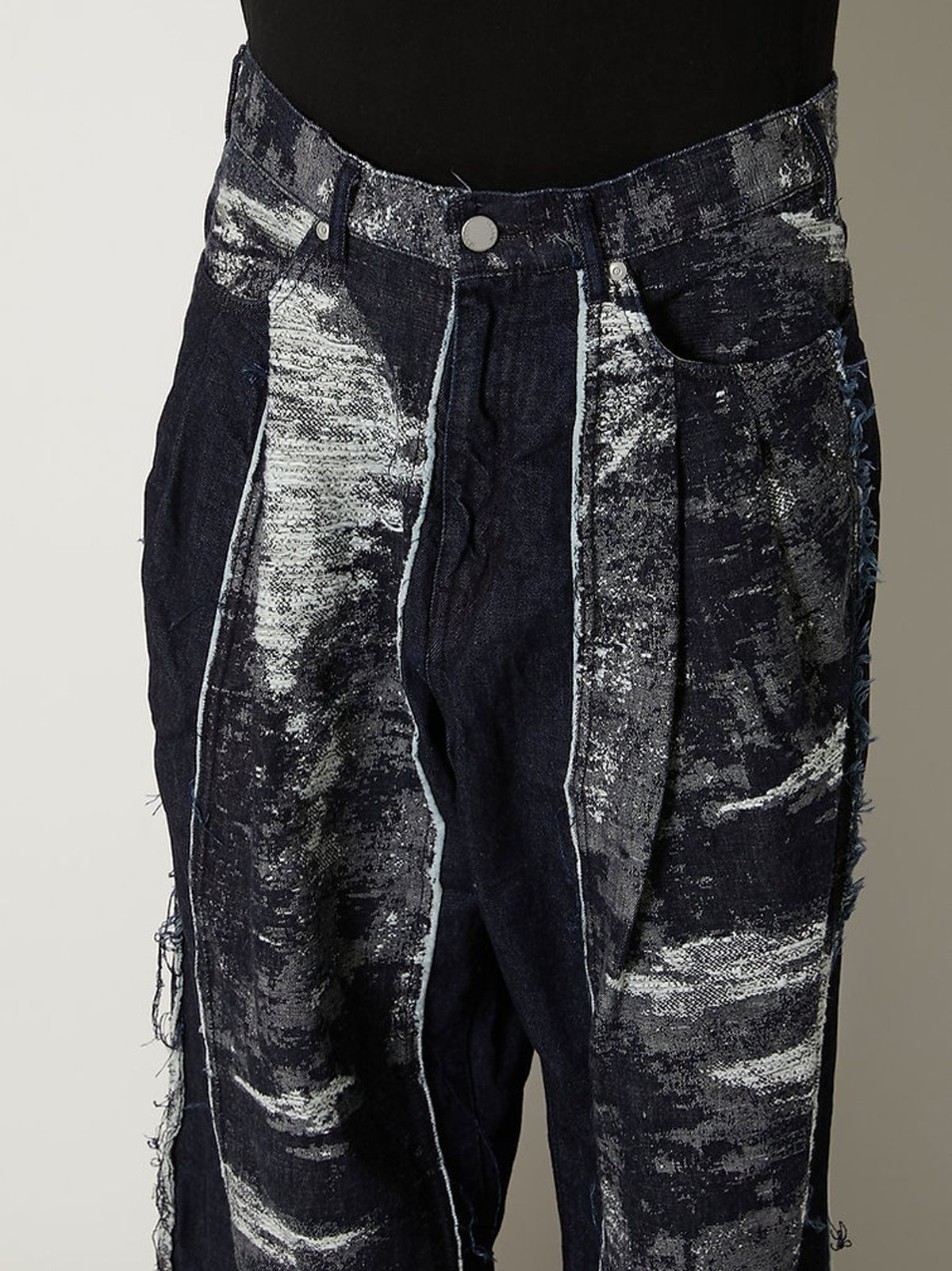 【ラスト1点】 DESIGN WIDE DENIM / デザイン ワイドデニム (ワンウォッシュ)
