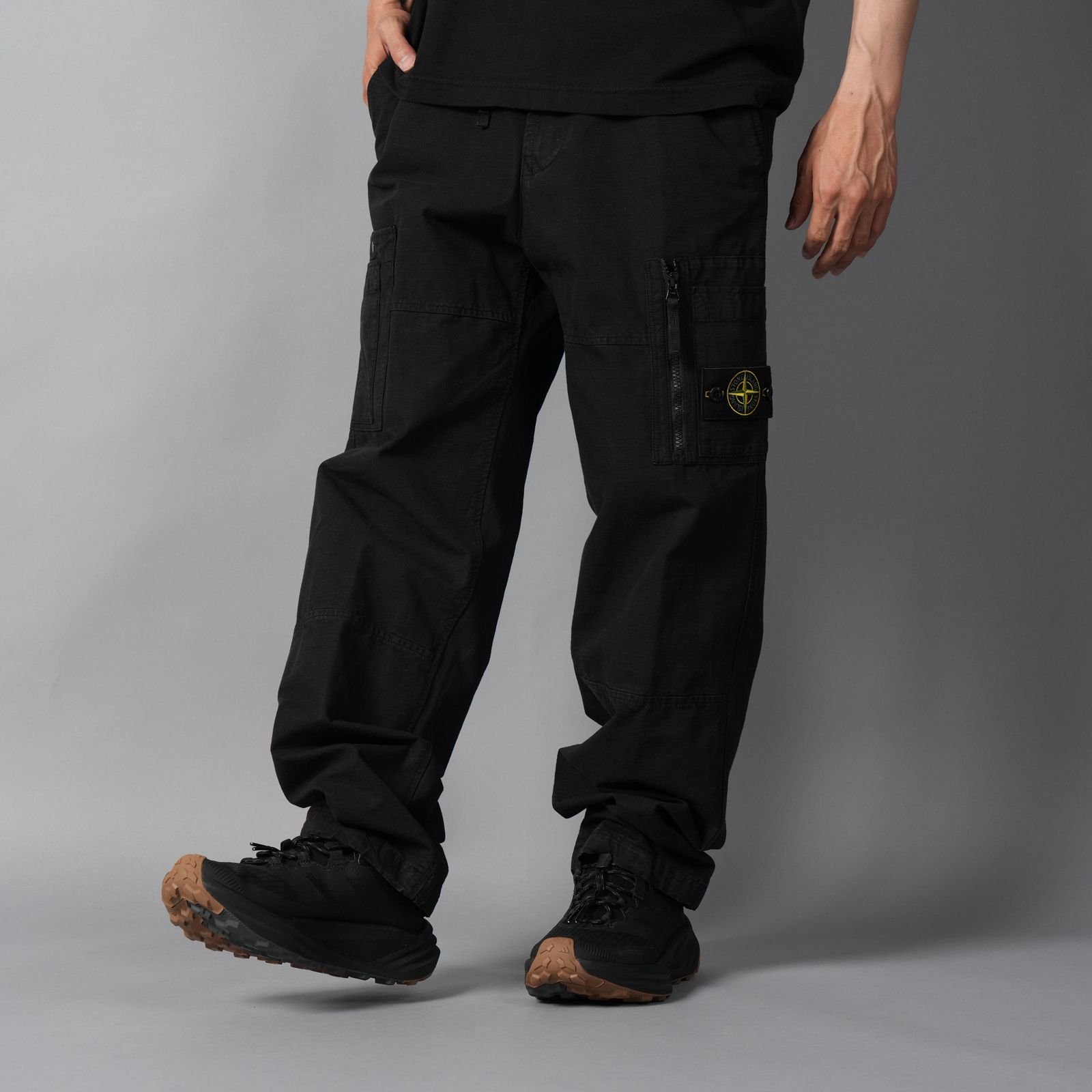 3100015 ORGANIC COTTON RIPSTOP / コットンリップストップ カーゴパンツ  (ブラック)