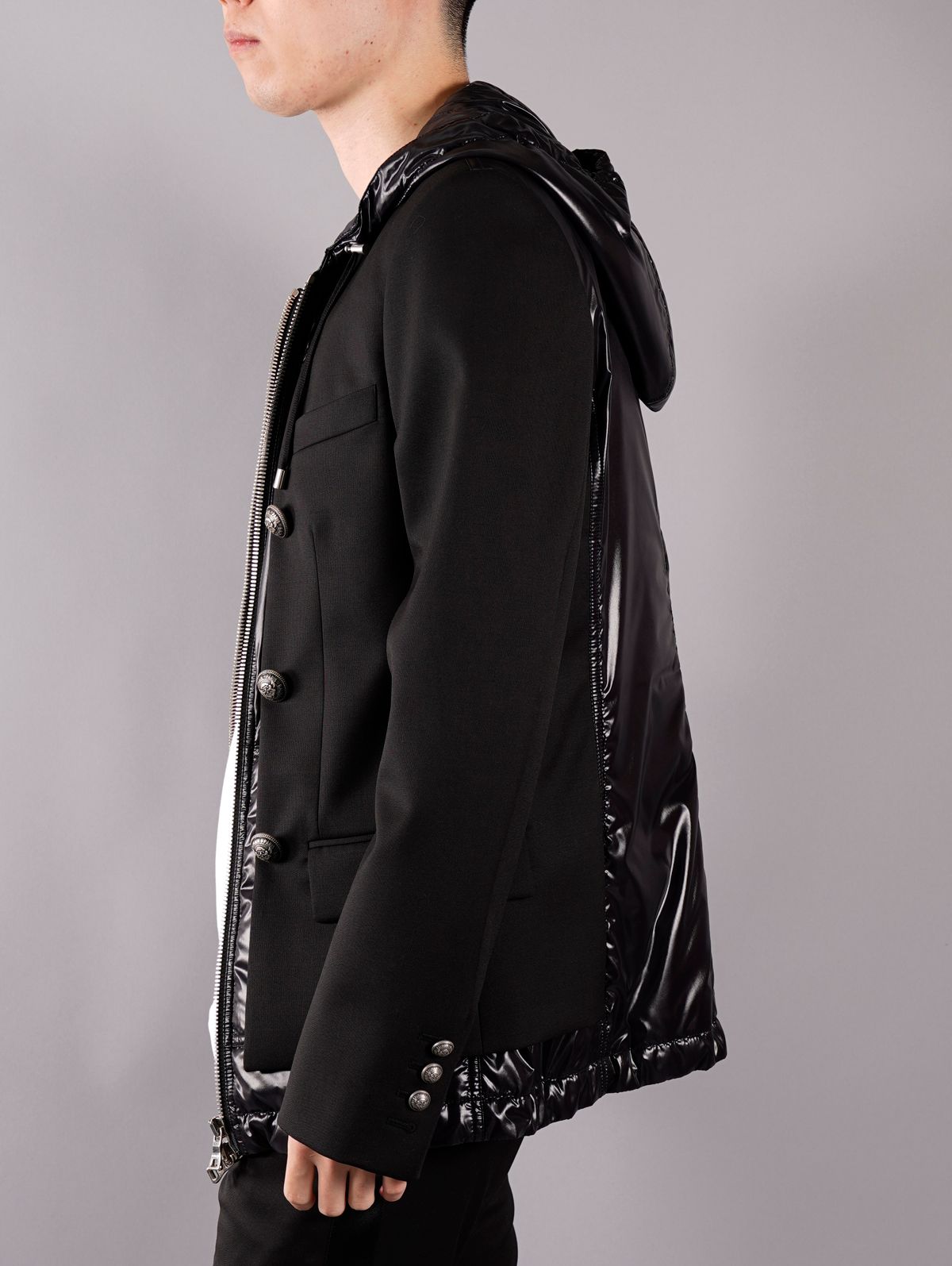 【ラスト1点】BH2 HOODED JACKET W / ZIPPED SW / フーデッド ジャケット (テーラード&ナイロンジャケット) / ブラック / メンズ