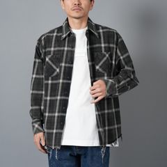 【ラスト1点】Used Shirt / ユーズドシャツ / ネルシャツ  (ブラック)