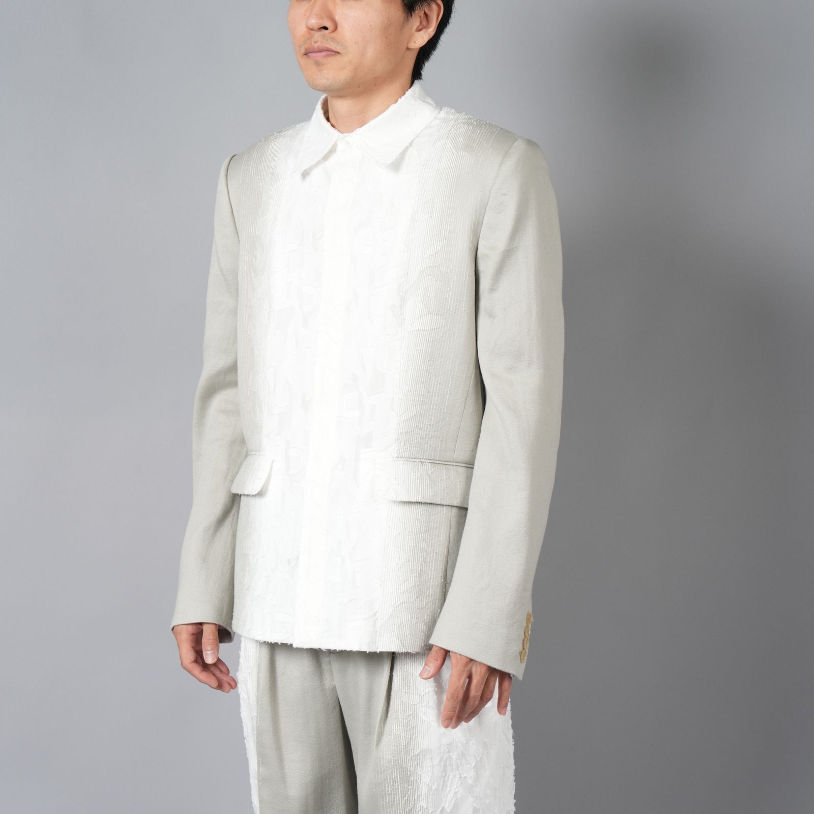 24AW TAAKK JACKET SHIRTS ジャガード 切返 ジャケット TAAKK - 2024AW - 【God is in the details amidst the cycle of