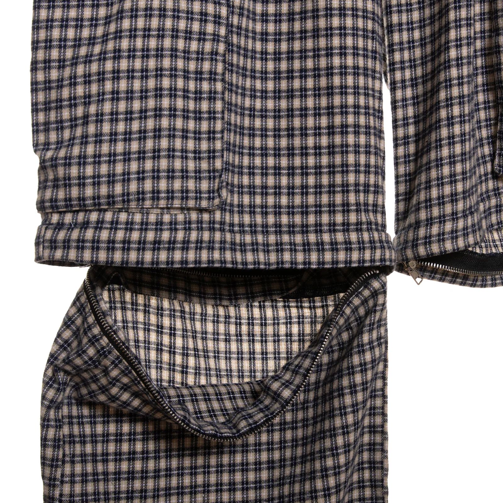 DOLLY, plaid cargos / カーゴパンツ (ブルー/クリーム)