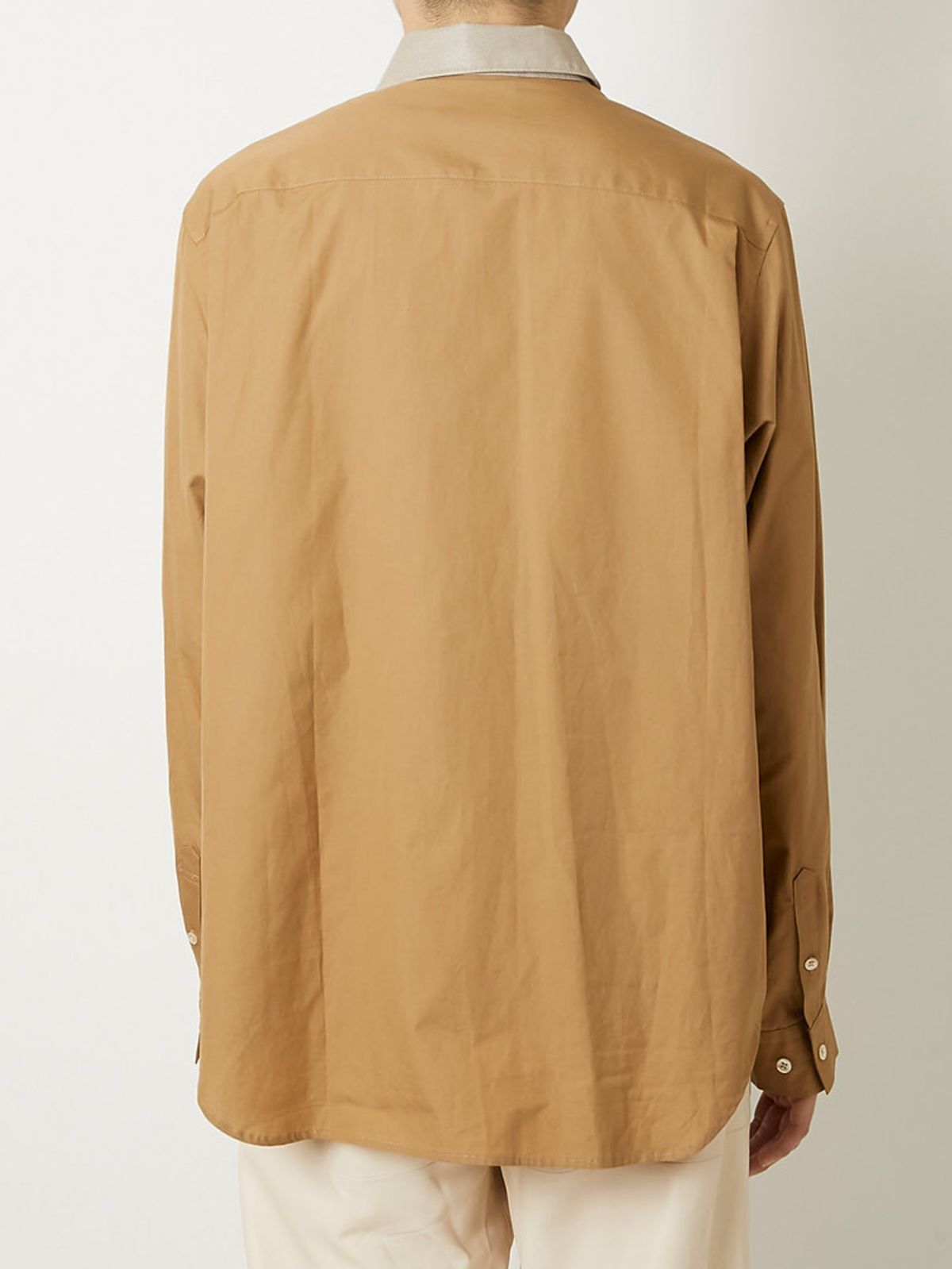 LEATHER BUZAM SHIRTS / レザー ブザムシャツ (長袖シャツ) / ベージュ