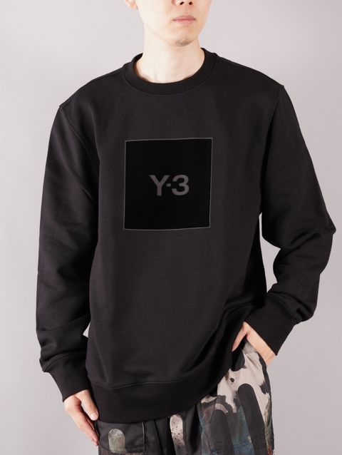 ラスト1点 / SQUARE LOGO CREW SWEATSHIRT / スクエア ロゴ クルースウェットシャツ (ブラック)